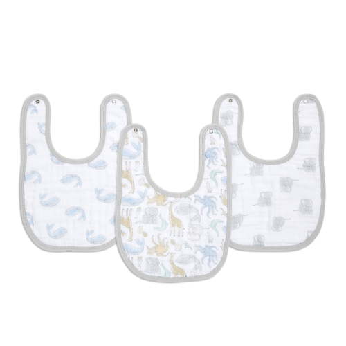 aden + anais Baby Essentials Snap Bib, 3 pack