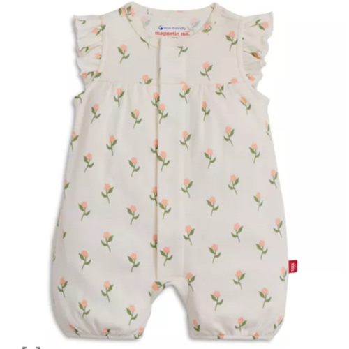 Magnetic Me Girls' Sleeveless Floral Romper - Baby