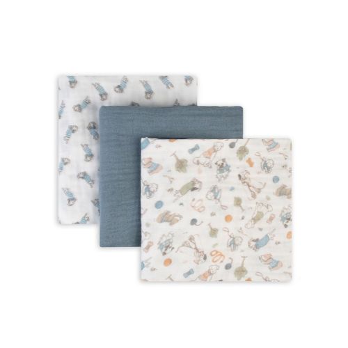 The Little Linen Co. Muslin Wraps 3 Pack Barklife Dog