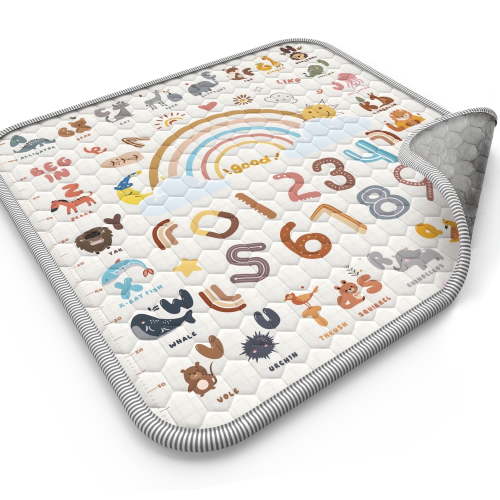 Wonderstone Baby Play Mat for the Floor, 50" x 50" Tummy Time Mat, Playpen Mat for Babies, Toddlers, Infants 0-6 Months