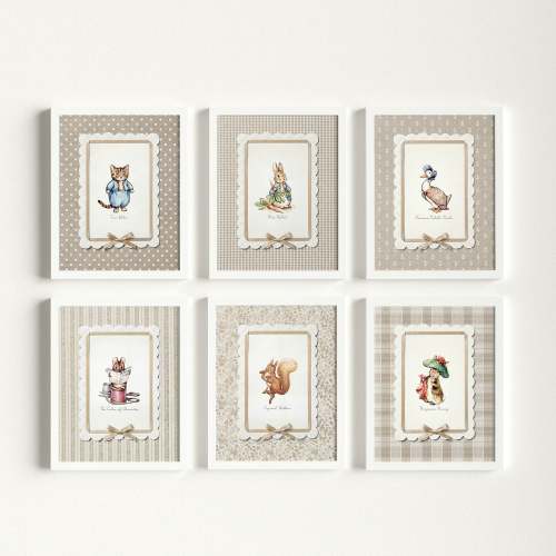 Beatrix Potter Friends Set of 6 - Antique Linen · All Sizes · Digital Files - Printable - The Crown Prints