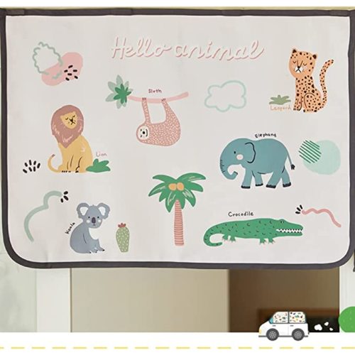 Magnetic Car Sun Shade Curtain for Side Window – Sun Blocker and UV Protector for Baby, Kids, and Pets – Universal Fit with Built-in Magnets for Steel-Framed Door (Animal Friends)