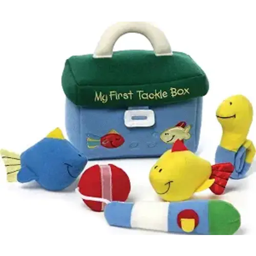 Baby GUND Play Soft Collection, My First Tackle Box 5-Piece Plush Playset with Rattle, Squeaker and Crinkle Plush Toys, Sensory Toy for Babies and Newborns, 8”