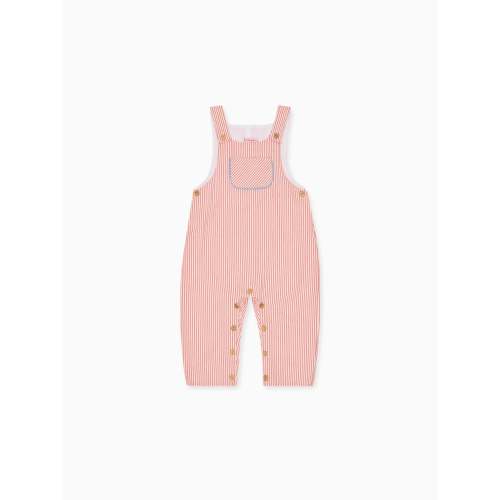Red Stripe Coroza Baby Dungarees | La Coqueta UK – La Coqueta Kids