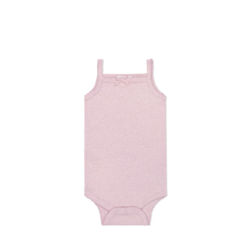 Organic Cotton Modal Singlet Bodysuit - Orchid Marle – Jamie Kay USA