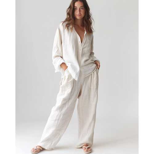 Vanilla Girl cotton Co-ord Set | Minimalist Organic natural Cotton Lounge Suit | Soft Neutral Outfit Women| white 2 Piece Set