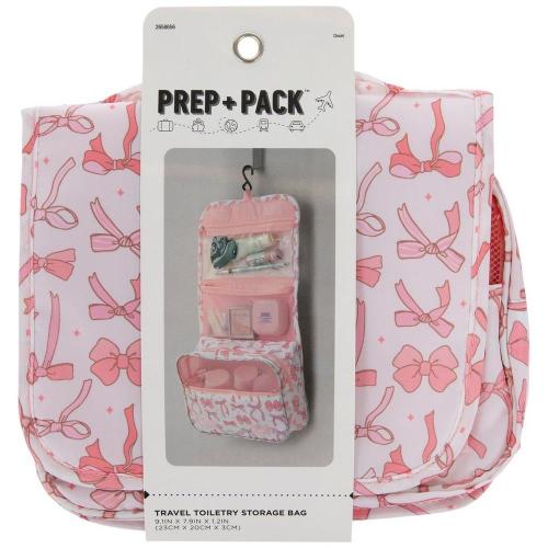 Pink Bows Hanging Travel Toiletry Bag