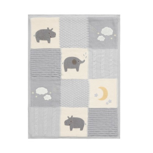 Heirloom Animals Baby Blanket Collection-Hippo