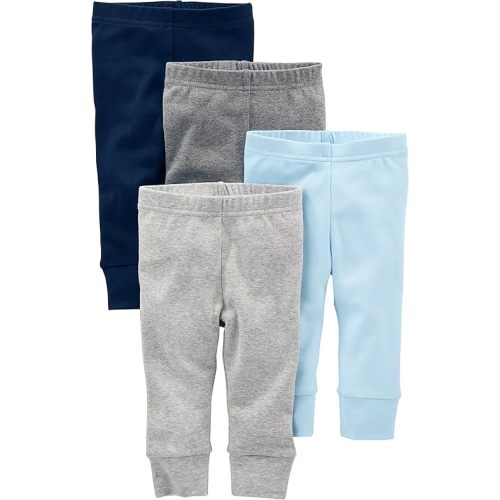 Simple Joys by Carter's Unisex Babies' Cotton Pants, Pack of 4