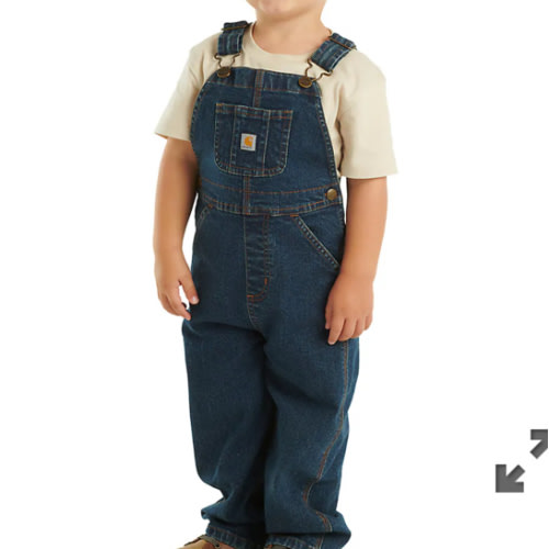 Kids' Washed Denim Bib Overall (Baby/Toddler) | Baby Boy (0-24M) | Carhartt