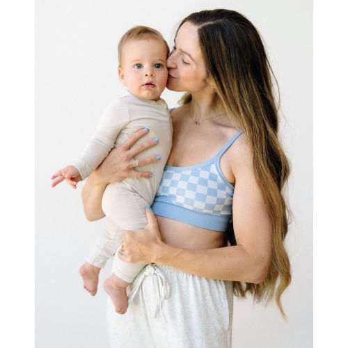Bluebell Checker Maternity & Nursing Bralette by Dr. Mae