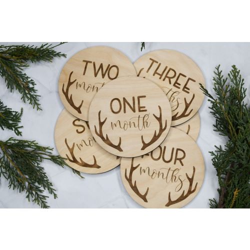 Baby Monthly Milestone Markers Wood Milestone Disc Baby - Etsy