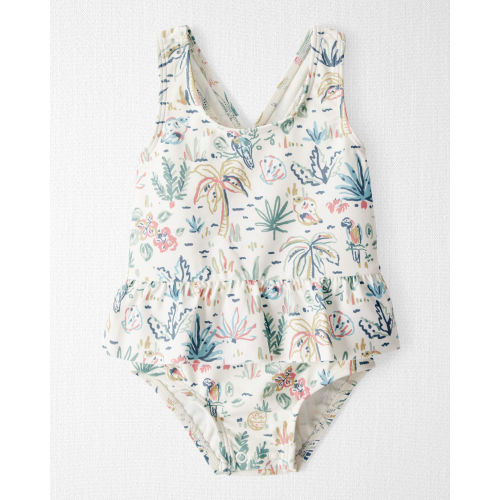 Baby Girl Recycled Tropical-Print Swimsuit - Little Planet | Carter's
