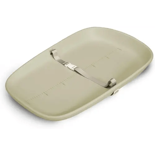 Baby Changing Pad, Soft, Lightweight and Portable, Waterproof and Easy to Clean, Large EVA Cushion for Comfort with Height Scale and Anti Slip Bottom (Oliver Green with Scale)