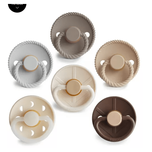 FRIGG 6-Pack Earthy Wonder Rubber Pacifiers - Baby