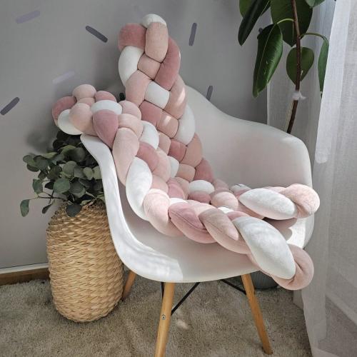 Braid pillow for door or window draft barrier. Knot pillow