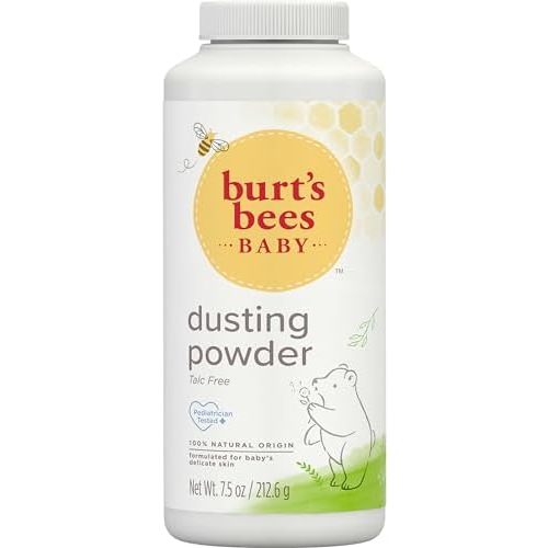 Burt's Bees Baby 100% Natural Dusting Powder, Talc-Free Baby Powder - 7.5 Ounce Bottle (Pack of 1)