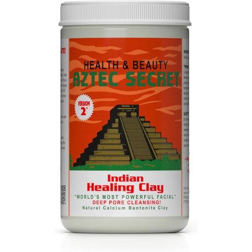 Aztec Secret – Indian Healing Clay – Deep Pore Cleansing Facial & Body Mask – The Original 100% Natural Calcium Bentonite Clay – New Version 2-32 Oz (Pack of 1)