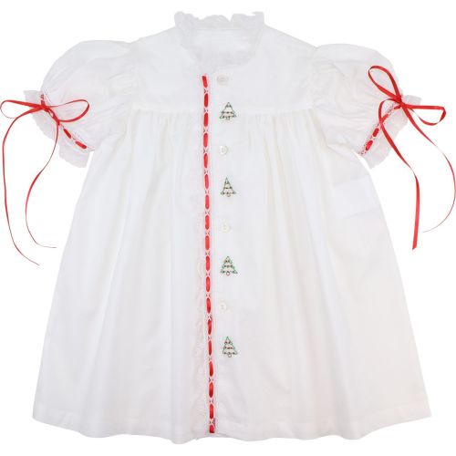 Girls Christmas Dress - Embroidered Tree Heirloom | Cecil & Lou