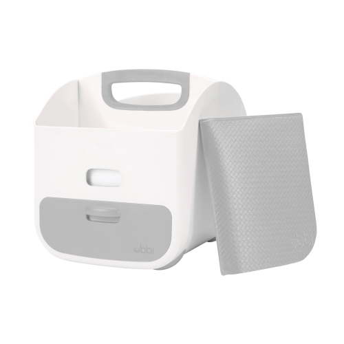 Ubbi Portable Baby Diaper Organizer Station & Folding Changing Mat to Aid Adults in Diapering, Gray