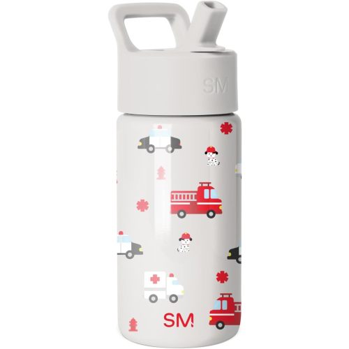 Simple Modern Kids Water Bottle with Straw Lid | 14oz Insulated Stainless Steel Kids Tumbler & Spill Proof Toddler Cup for School, Girls, Boys | Summit | First Responders