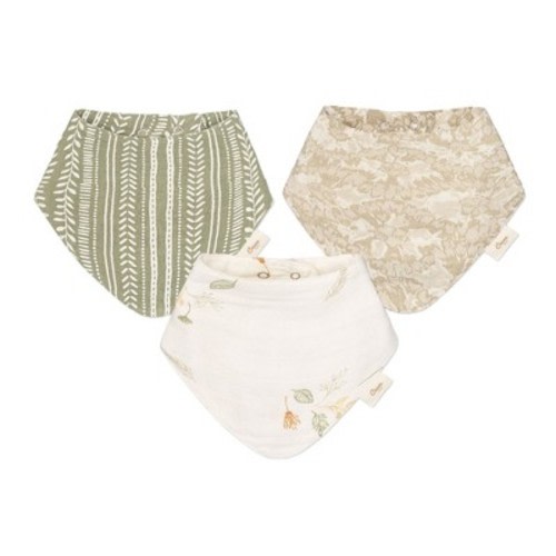 Willow 3-pc Muslin Baby. Bib Set