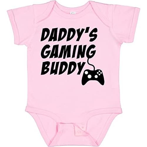 inktastic Daddy's Gaming Buddy with Controller Baby Bodysuit