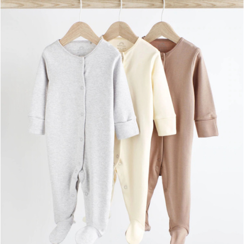 Buy Neutral Baby 100% Cotton Sleepsuits 3 Pack (0-2yrs) from Next USA