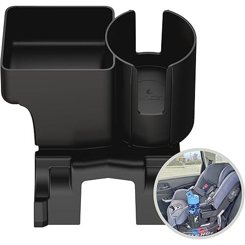 Cup Holder and Snack Tray for Nuna RAVA Car Seats (Does not fit Exec, PIPA, or REVV) - Holds Most Kids Water Bottles - Made from Food Safe ABS - Dishwasher Safe