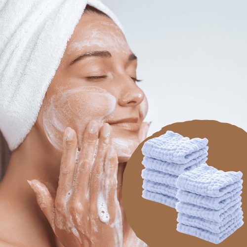 Baby Washcloths and Burp Cloths, Soft Absorbent Towels for Newborns,10 Pack, 12x12 Inches By chocrria