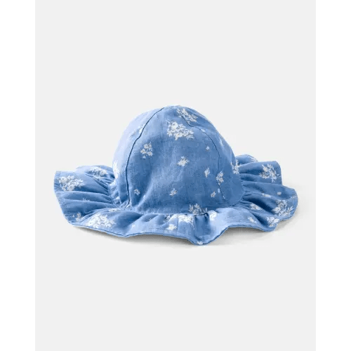 Baby Girl Chambray Floral Print Sun Hat - Blue - OshKosh B'gosh | Carter's