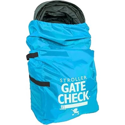 J.L. Childress Gate Check Travel Bag for Single & Double Stroller, Neon Blue