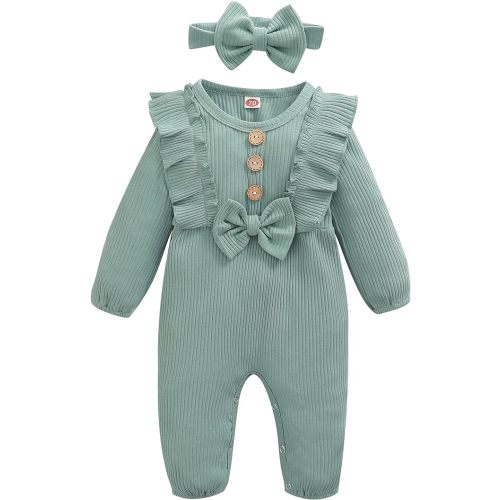 Mioglrie Newborn Baby Girl Clothes One Piece Jumpsuits Clothes Short Sleeve Rompers Summer Clothes for Baby