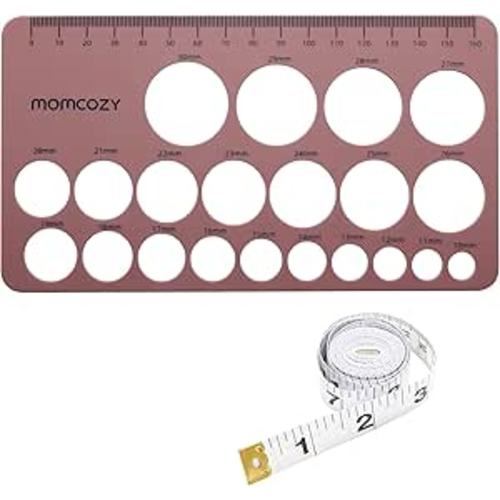 Momcozy Nipple Ruler for Flange Sizing, Soft & Flexible Silicone Measurement Tool for Breast Pump Sizing, Compatible with Momcozy, Medela, Spectra, Lansinoh, Easy to Use for Comfortable Pumping