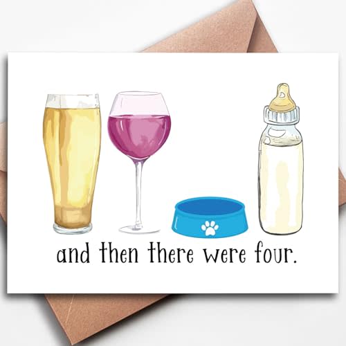 Hqulpr Lovely Baby Shower Card, Funny New Baby Congratulations Card for New Mom Dad Parents