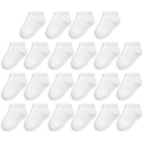Fruit of the Loom Baby 22-Pack Grow & Fit Flex Zones Low Cut Stretch Socks - Unisex, Girls, Boys