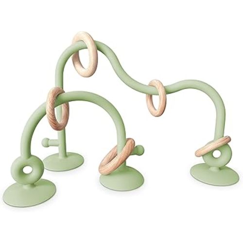 Montessori Silicone Baby Sensory Toy with Suction Cup – BPA-Free, Food-Grade, Dishwasher Safe, Developmental Play for Babies 0–18 Months