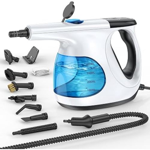3s Instant Heat-up Handheld Steam Cleaner for Home, High-pressure Portable Steam Cleaner with 3-Level Control & Self-clean & Safety Lock for Furniture Couch Grout Kitchenware Cleaning