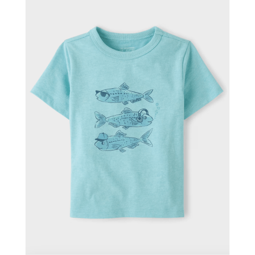 Baby And Toddler Boys Fish Graphic Tee - blue | 2T