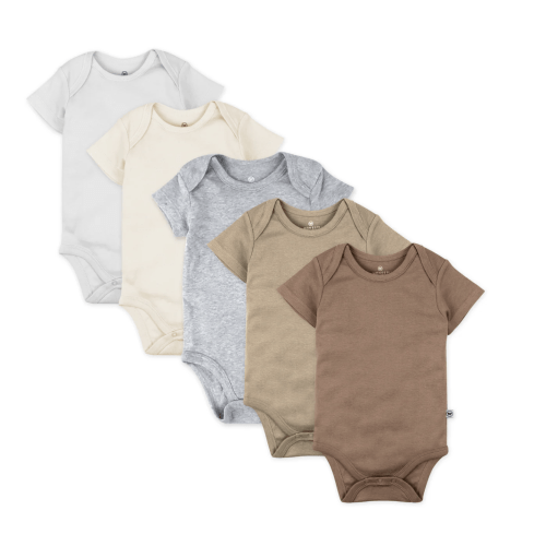 5-Pack Organic Cotton Short Sleeve Bodysuits | Honest Baby Clothing