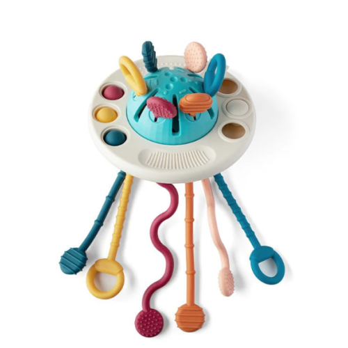 Moonkie Montessori Silicone UFO Pulling Toy