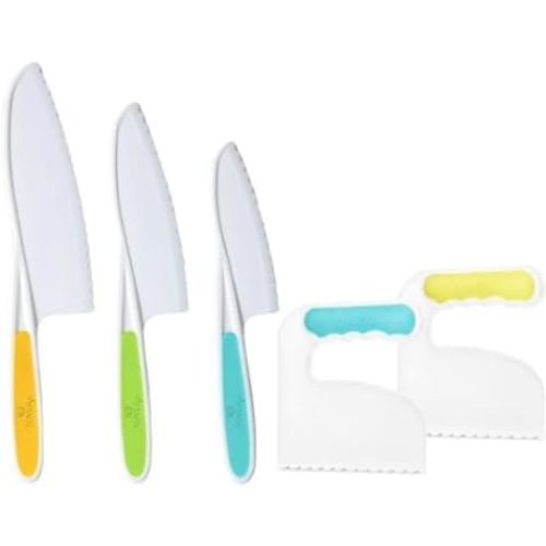 TOVLA JR. Kids' Cutting Set | Montessori Safe Kitchen Knives for Cooking| Kitchen Safety for Toddlers | Boost Confidence and Encourage Picky Eaters