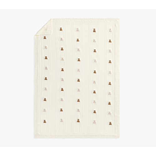 Teddy Bear Pointelle Baby Blanket