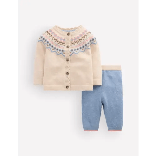 Fair Isle Knitted Play Set - Oatmeal Marl