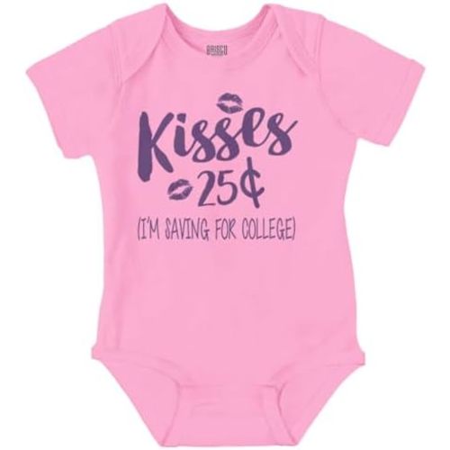 Brisco Brands Kisses 25 Cents Saving For College Baby Romper Boys or Girls