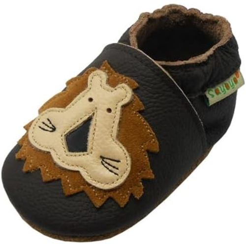 SAYOYO Baby Shoes Soft Leather Sole Infant Toddler Prewalker Shoes