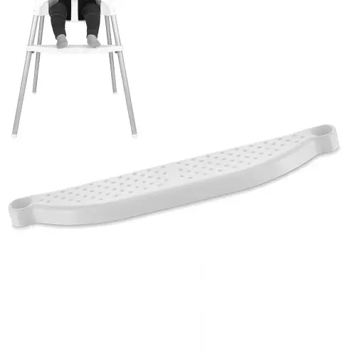 High Chair Foot Rest, Adjustable HighChairs Footrest Accessories, Non-Slip PP high Chair footrest, Footrest Compatible with IKEA Antilop HighChair (White)