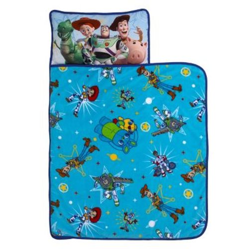 NoJo Disney Toy Story It's Play Time Blue, Green, Red and Yellow, Woody, Buzz and The Toys Toddler Nap Mat