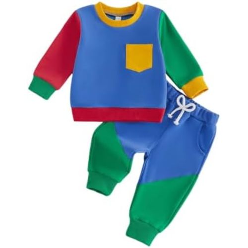 Toddler Clothes 2-Piece Set Sweatshirts Jogger Pants Baby Boys Girls Outfit