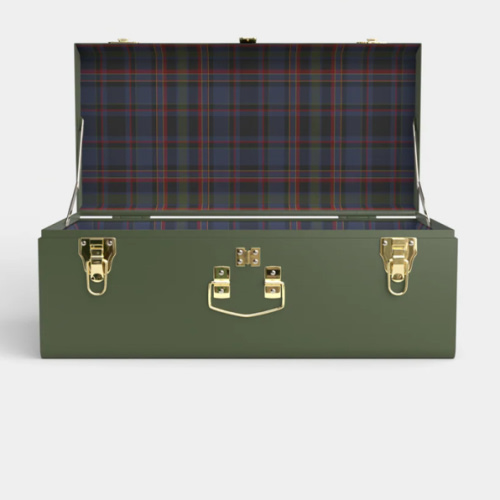 Mini Trunk - Green - PK Plaid / Embroidery